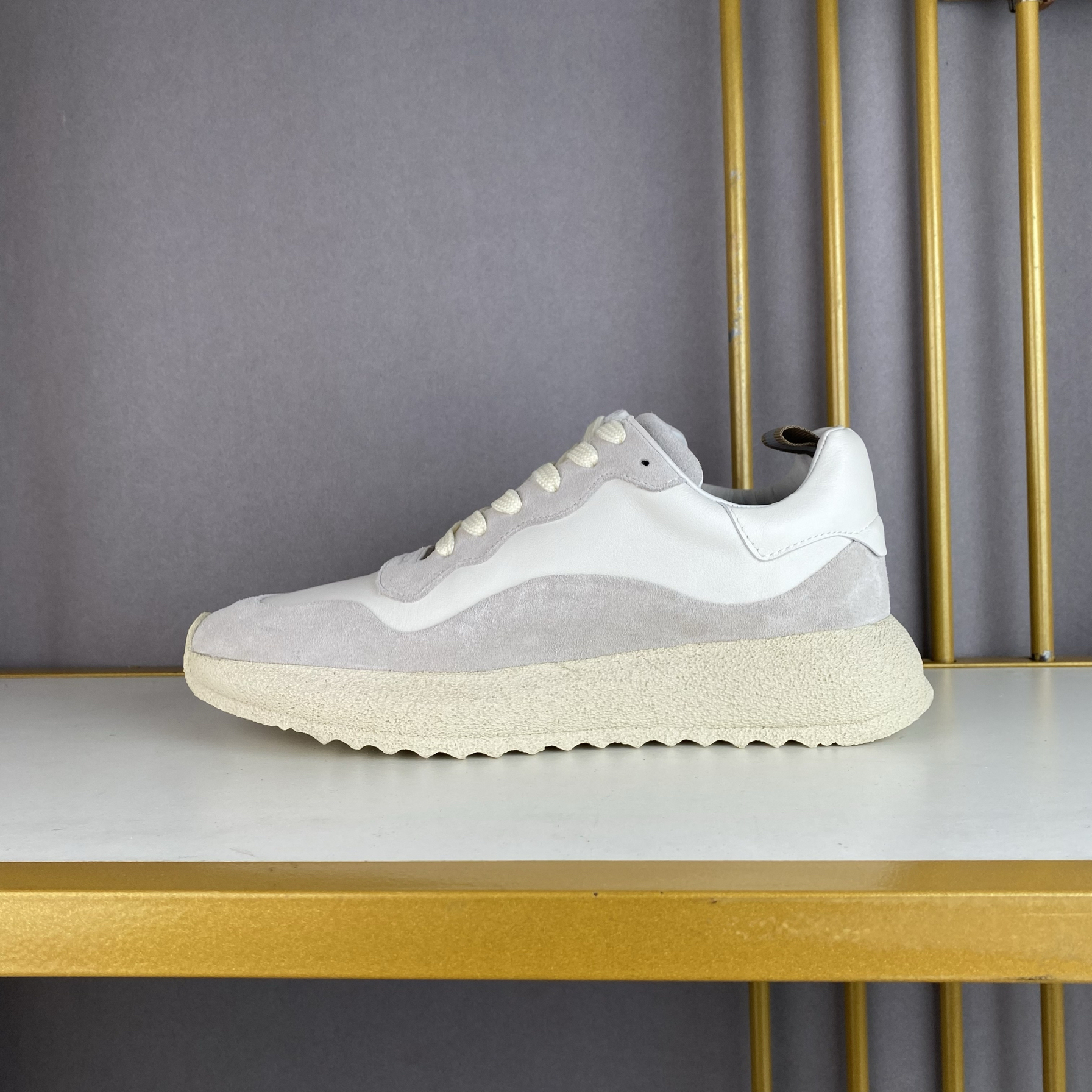 穿不烂的女鞋真皮头层牛皮厚底德训鞋复古做旧华夫鞋日常休闲鞋