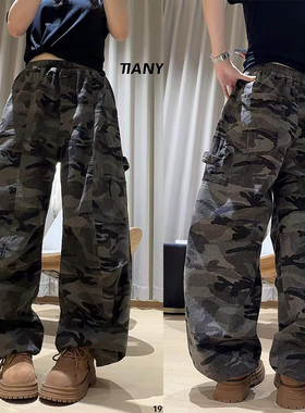 天依角2025秋冬男女童迷彩裤19119青少年休闲一体绒工装裤25087