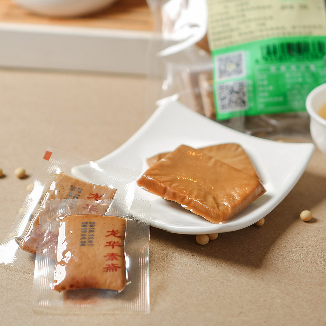 上海龙华素斋小素火腿人气休闲零食办公茶点净素豆腐制品