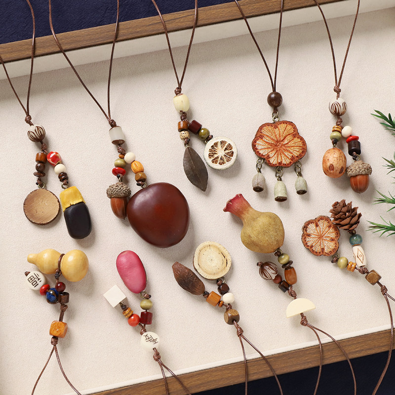中药植物果实项链新中式民族风编织长款毛衣链森系文艺国风配饰女,饰品/流行首饰/时尚饰品新,项链,淘宝优惠券,粉丝福利购,淘宝优惠卷