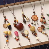 中药植物果实项链新中式 民族风编织长款 毛衣链森系文艺国风配饰女