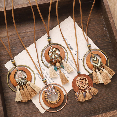 波西米亚流苏项链复古小众异域风