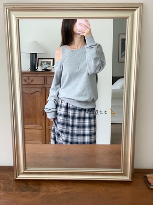 2025年秋季新款韩国东大门直邮 souffle个性露肩卫衣套装