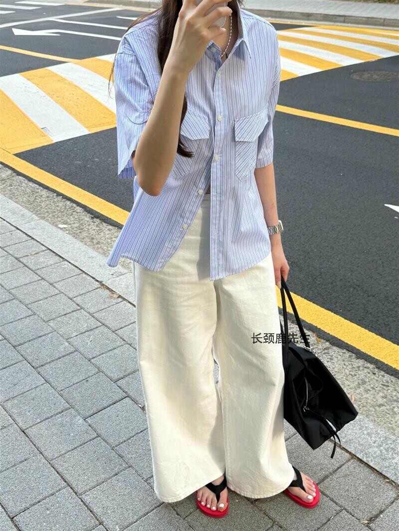 2026年春夏新款韩国东大门 tate自留款男友风宽松衬衫