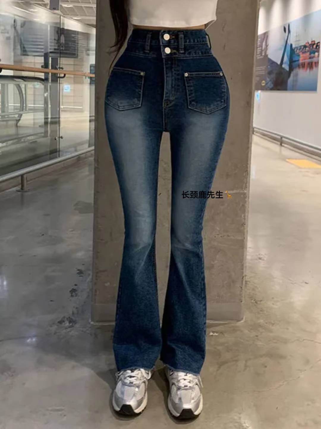 2025年秋冬新款韩国东大门直邮 jcat高腰式束腰修身牛仔裤