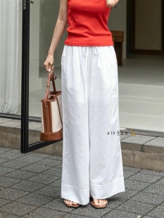 vera抽绳松紧腰休闲阔腿裤 韩国东大门直邮 新款 2025年秋季