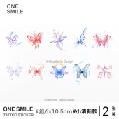 ONESMILE mini蝴蝶 小清新彩色网红防水持久小众女手臂原创纹身贴