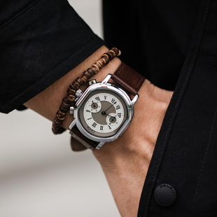 酒桶型高级感手表男品牌正品机械男士商务男款虫洞概念氚气男生表