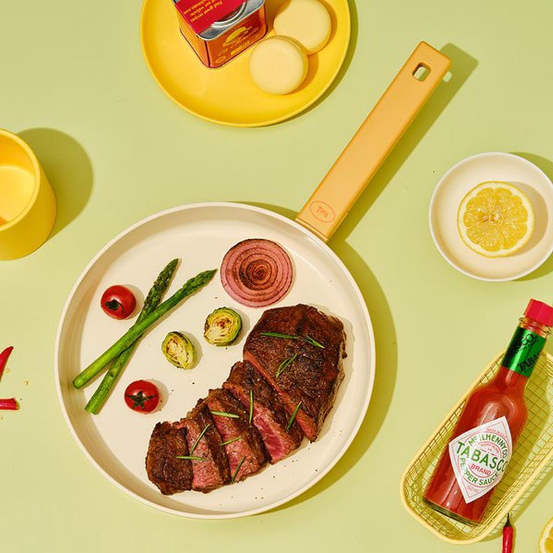 韩国原装进口直邮neoflam不粘锅平底煎锅24cm电磁炉通用