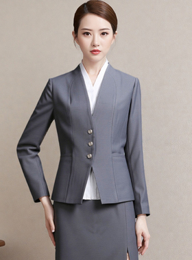 空姐制服职业套装高端案场客服接待礼仪前台导医会务售楼部工作服