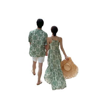 disoo情侣装夏装2025夏季新款特别的不一样套装一裙一衣海边衬衫