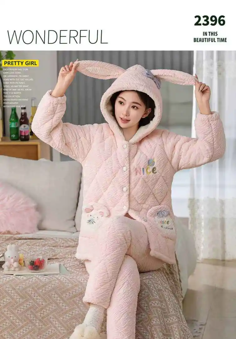 秋冬季女生珊瑚绒加绒加厚三层夹棉睡袍睡衣套装家居服,女士内衣/男士内衣/家居服,睡衣/家居服套装,淘宝优惠券,粉丝福利购,淘宝优惠卷