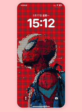 K1030 蜘蛛侠马赛克头像  Iphone手机4K高清壁纸苹果手机壁纸