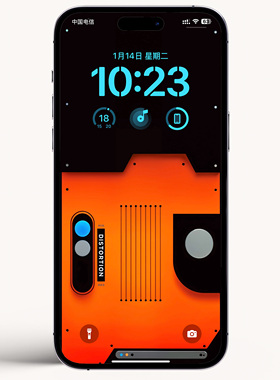 K825 橙色 / 科技感音乐播放器壁纸 4K高清手机壁纸