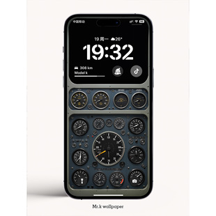 K452 iphone手机4K高清壁纸苹果手机壁纸 复古仪表盘