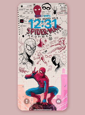 K1199 蜘蛛侠设计手稿 Iphone手机4K高清壁纸苹果手机壁纸