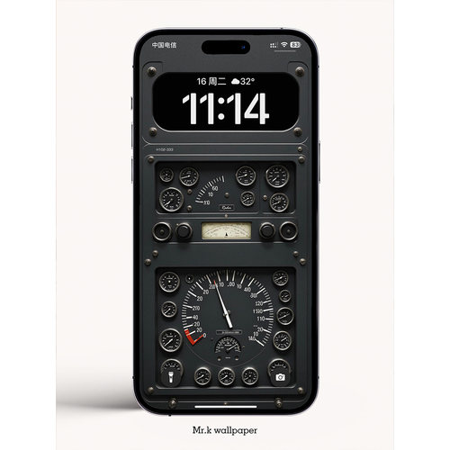 K398  复古仪表盘 iphone手机4K高清壁纸苹果手机壁纸