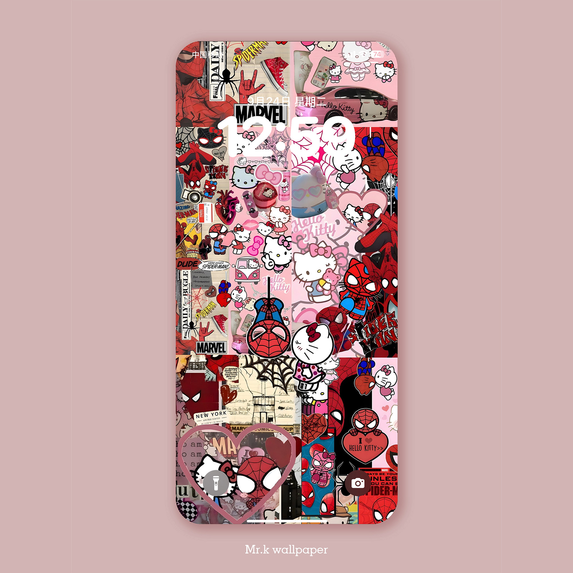 K512 蜘蛛侠hellokitty 4K高清手机壁纸