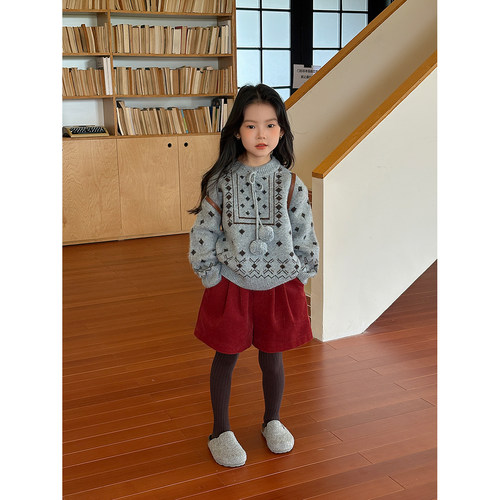 韩版2025新款女童毛衣