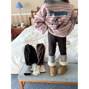 Harper kids 韩版女童秋冬百搭保暖修身拼接打底裤 H25A1809106