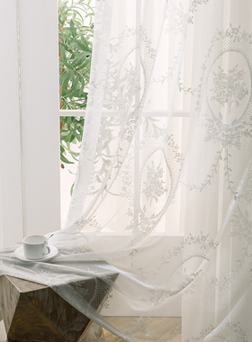 2020新款窗帘纱帘简约现代成品白纱阳台纱客厅透光窗纱白色布料