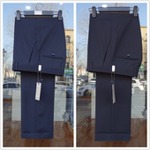 上班工装 道一男裤 夏薄料23a501西裤 藏青黑直筒高腰弹力宽松肥腿