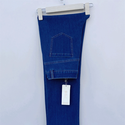 道一牛仔女裤浅蓝直筒中老年舒服