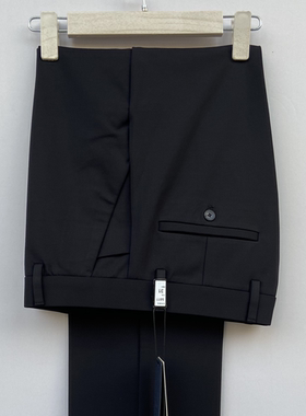 道一男西裤2025秋冬新款6611高腰弹力深蓝藏青宽松直筒大裤脚