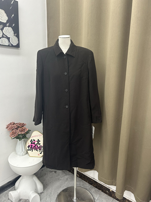 2025高品质春秋款风衣外套中长款简约大气款百搭休闲纯色系