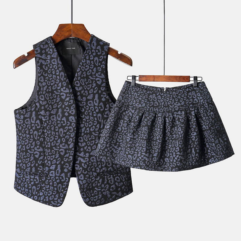 女装春秋时尚百搭套装马甲半身裙