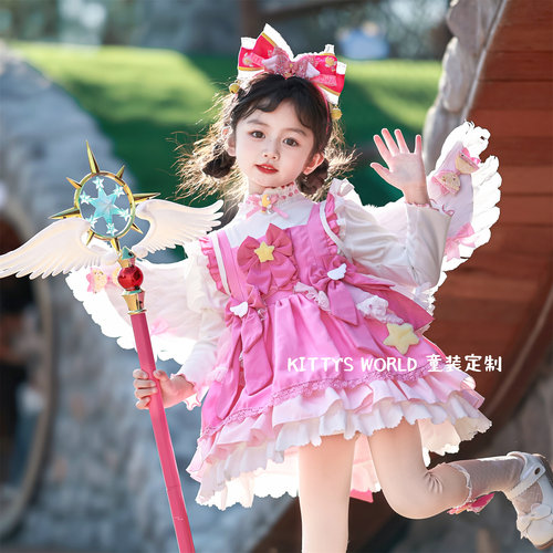 女童背心洛丽塔春夏cos服连衣裙