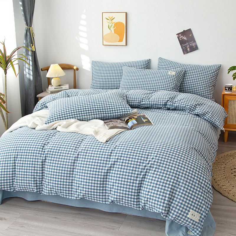 纯棉水洗棉被套单件1.5米1.8x2.0双单人全棉床单被罩150x200日式