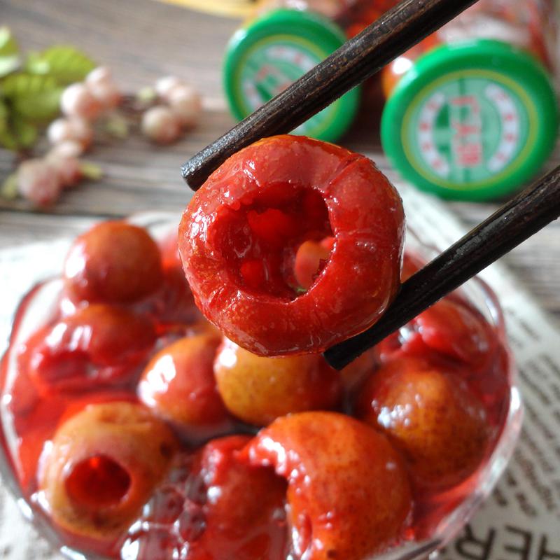 开胃山楂罐头广天牌558克玻璃瓶