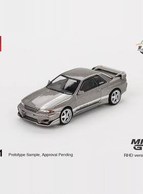 MINIGT #971-Nissan Skyline GT-R (R32) 合金胶胎汽车模型1:64