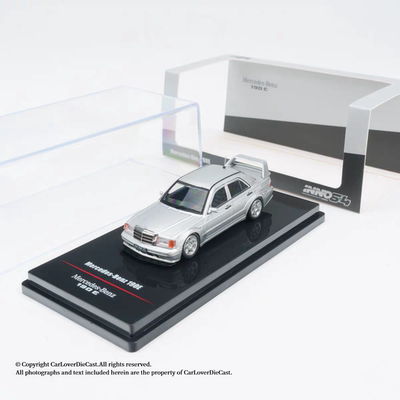 INNO-梅赛德斯-奔驰MERCEDES BENZ 190E银色合金胶胎汽车模型1:64