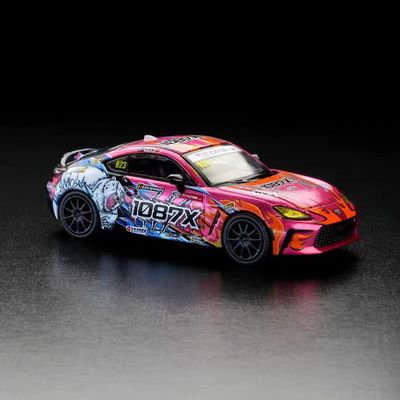 拓意POPRACE丰田GR86拉花合金胶胎赛车模型【S5-03】1:64
