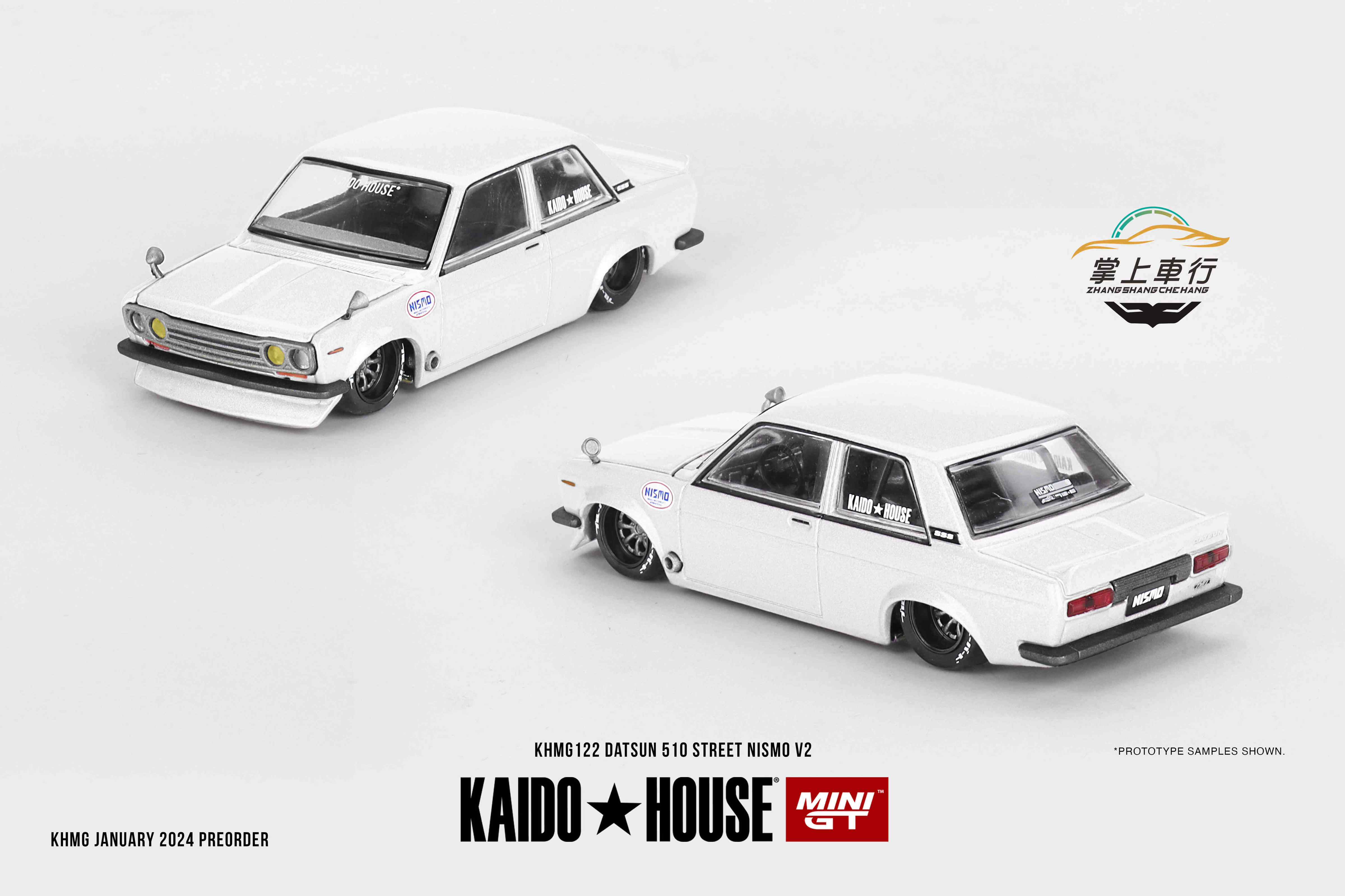 MINIGT&Kaido House达特桑Datsun510 Street Nismo白色模型1:64