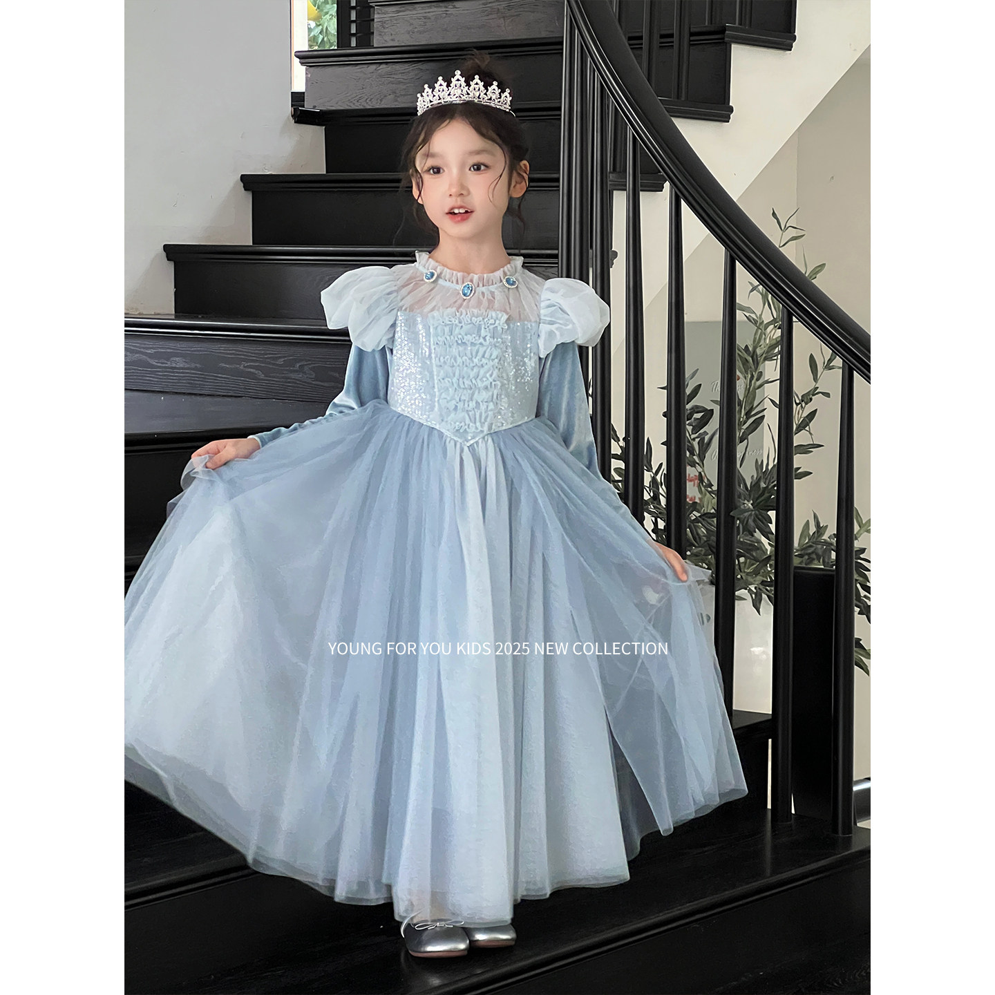 YFY秋冬女童艾莎公主冰雪奇缘网纱连衣裙公主裙生日礼服斗篷披风,童装/婴儿装/亲子装,连衣裙,淘宝优惠券,粉丝福利购,淘宝优惠卷