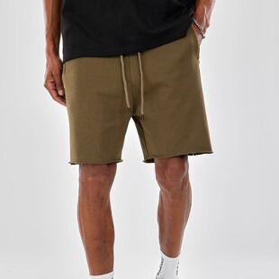男潮 kanye侃爷垂坠感短卫裤 SlowGang美式 嘻哈休闲宽松运动五分裤