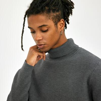 SlowGang高领加绒修身毛衣