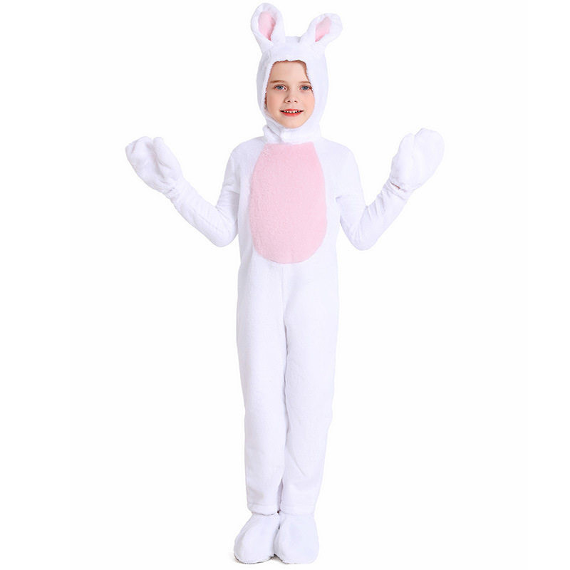 儿童可爱毛绒兔子万圣节服装
