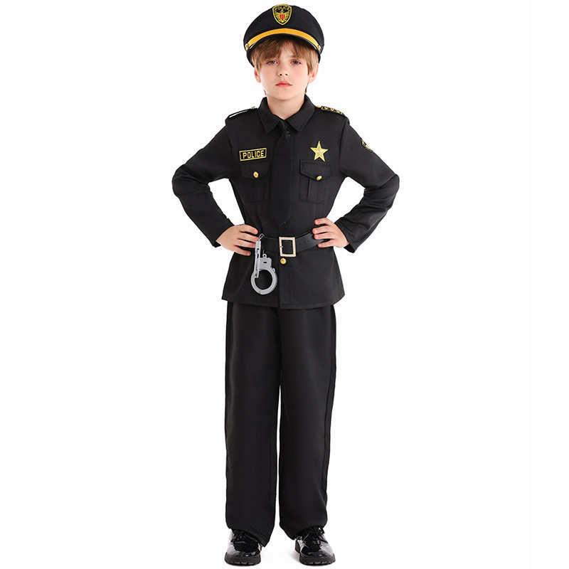 儿童警察职业扮演套装万圣节