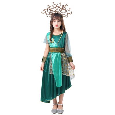 美杜莎蛇发女妖万圣节儿童角色扮
