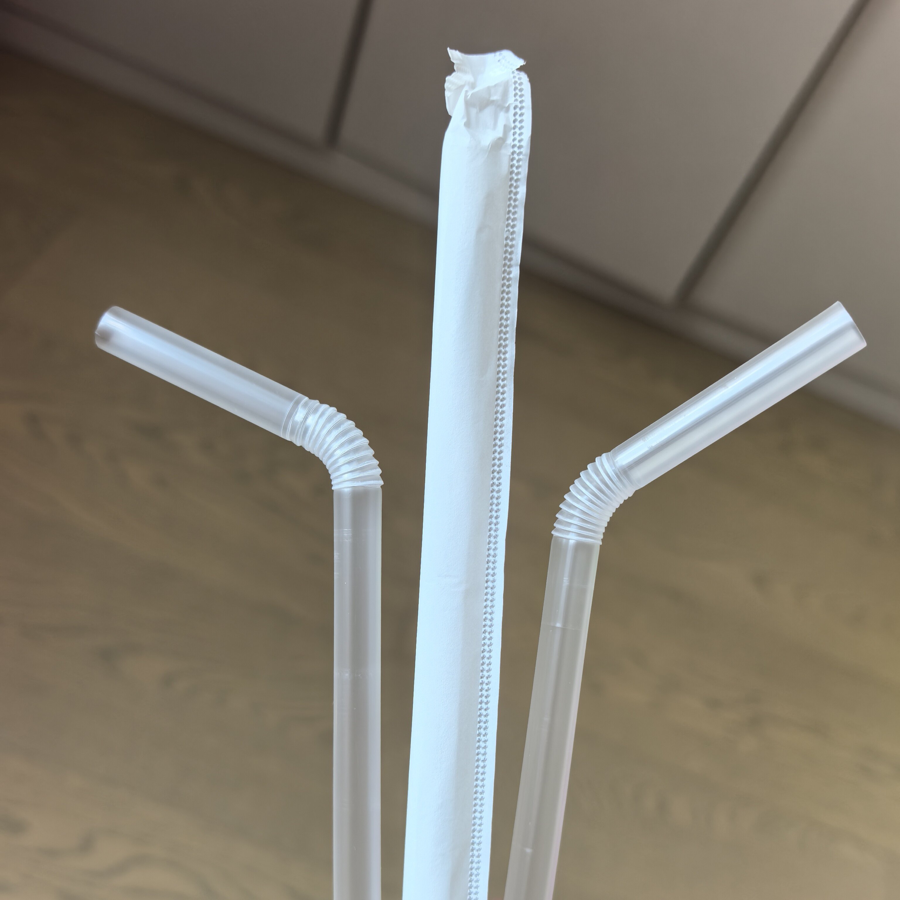 一次性中粗8mm加长透明可弯头食品级热饮奶昔果粒吸管独立纸包装