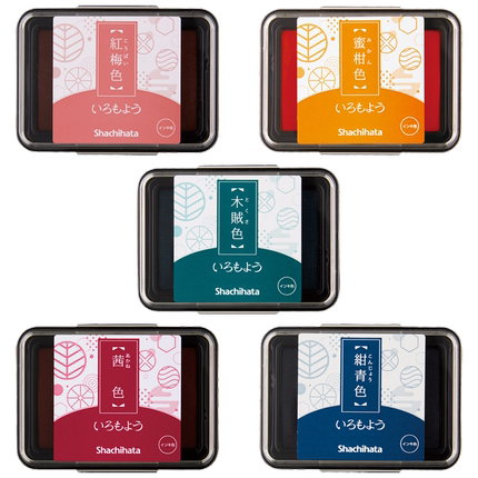 日本旗牌印台油性颜料色模样和风手帐印泥速干限定橡皮章印泥包邮