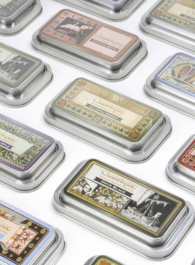 日本进口月猫印台复古铁盒印泥印章CQ12色剪贴手帐复古细节印台