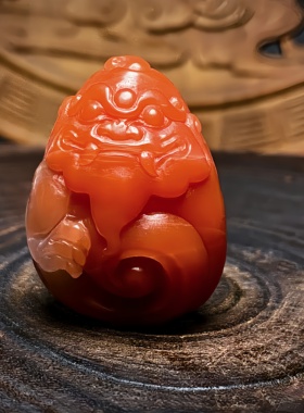 天然南红手工雕刻复古小众精致吊坠颈饰把玩件挂件招财转运饰品