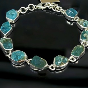 小众高级原石细条手链s925纯银手工镶嵌橄榄石碧玺小众设计女