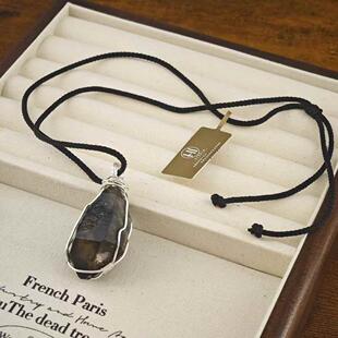 天然水晶原石吊坠云贵白水晶闪灵钻双尖14k紫水晶超七影水胆项链