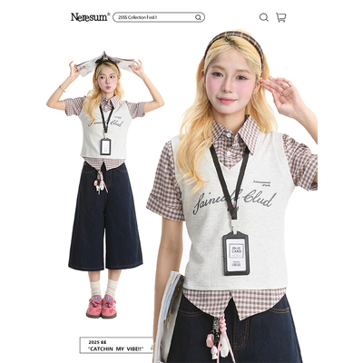 NERESUM学院风POLO领短袖T恤